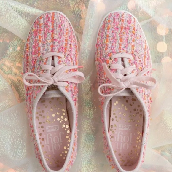 Keds Women's Oh Joy ! SZ 7 Champion Woven Pink Multi Sneakers WF62389 NWT - Picture 2 of 5